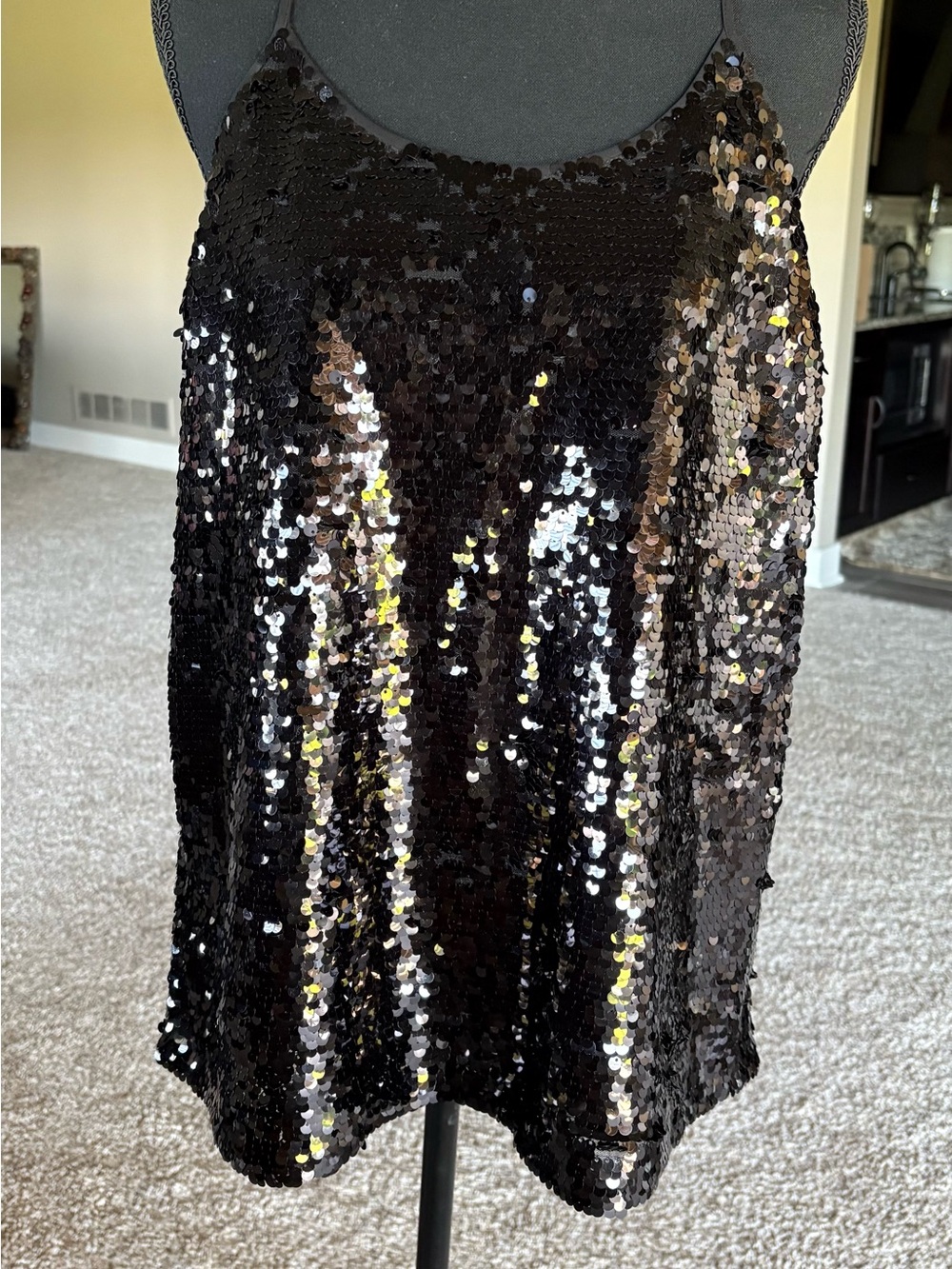 J. Crew Black Sequin Party Shirt- Women's Evening Shirt